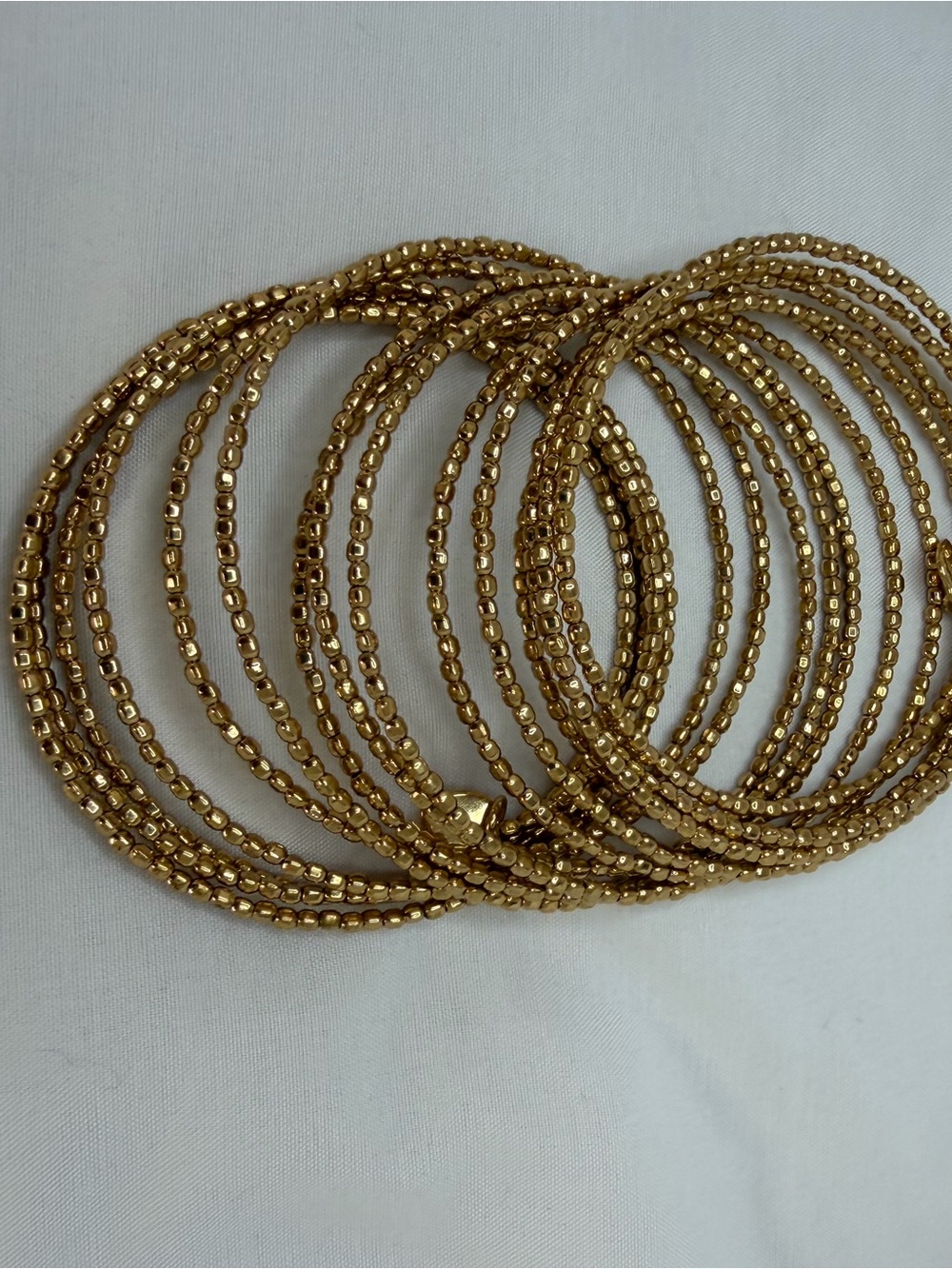 Stella & Dot Gold Multi-Strand Beaded Bracelet Set